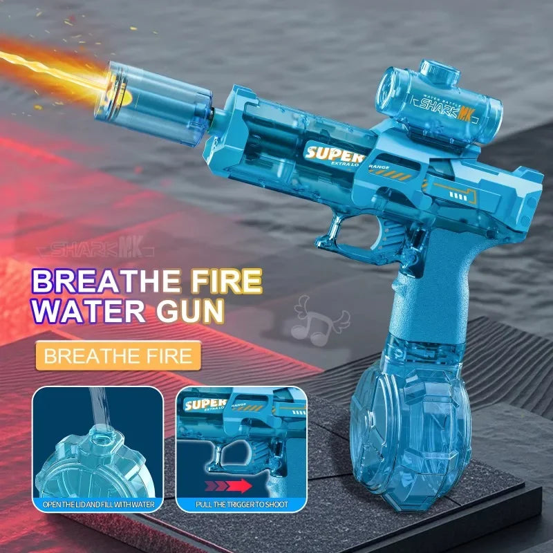 LED Light-Up Electric Water Blaster – Rechargeable & Auto-Firing