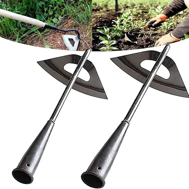 Heavy-Duty Hollow Steel Hand Hoe – Garden & Farm Weeding Tool