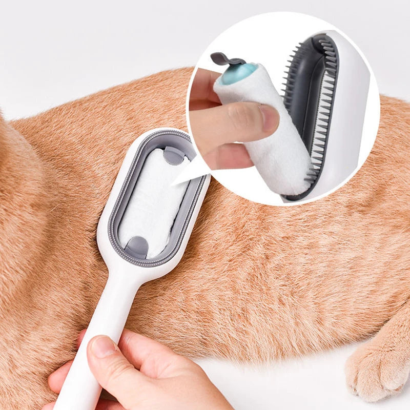Double-Sided Pet Hair Removal Grooming Brush for Cats and Dogs