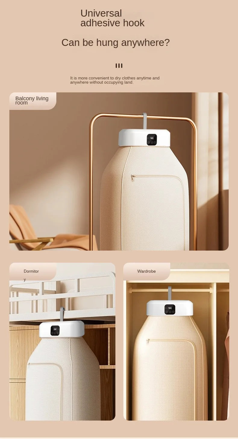 Portable Folding Clothes Dryer with Remote Control