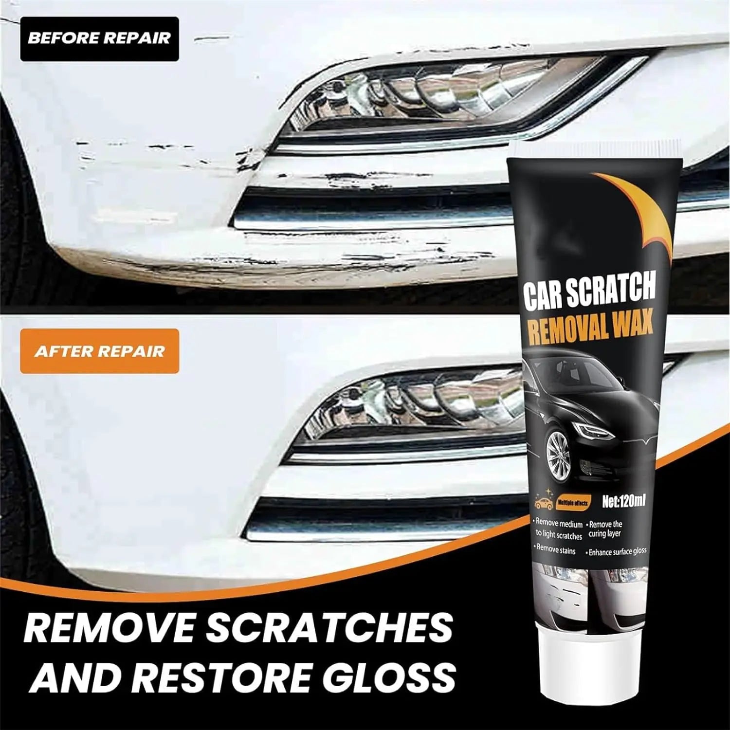 Premium Car Scratch Remover & Paint Care Wax – 120ml