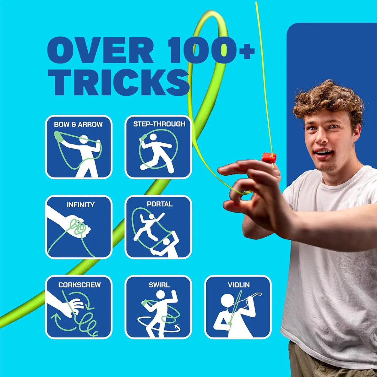 Rechargeable Flying Rope Launcher – Glowing Loop Trick Toy