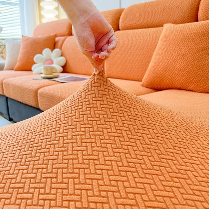 Stretch Jacquard Sofa Cover – Soft, Snug, and Stylish Protection