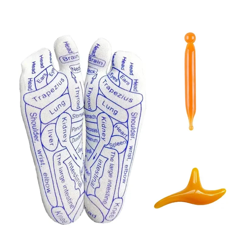 Acupressure Reflexology Massage Socks – Foot Therapy & Relaxation Set