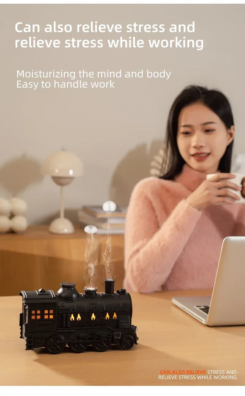 Retro Train Essential Oil Diffuser & Cool Mist Humidifier