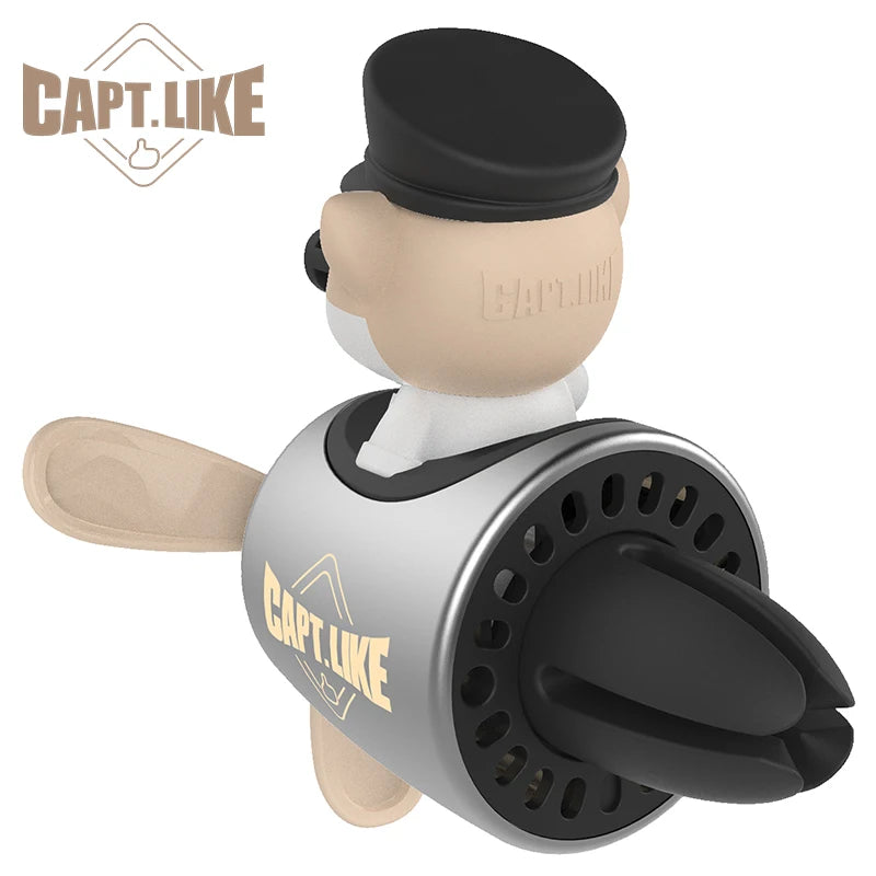 Pilot-Themed Car Air Freshener with Propeller Fan Clip