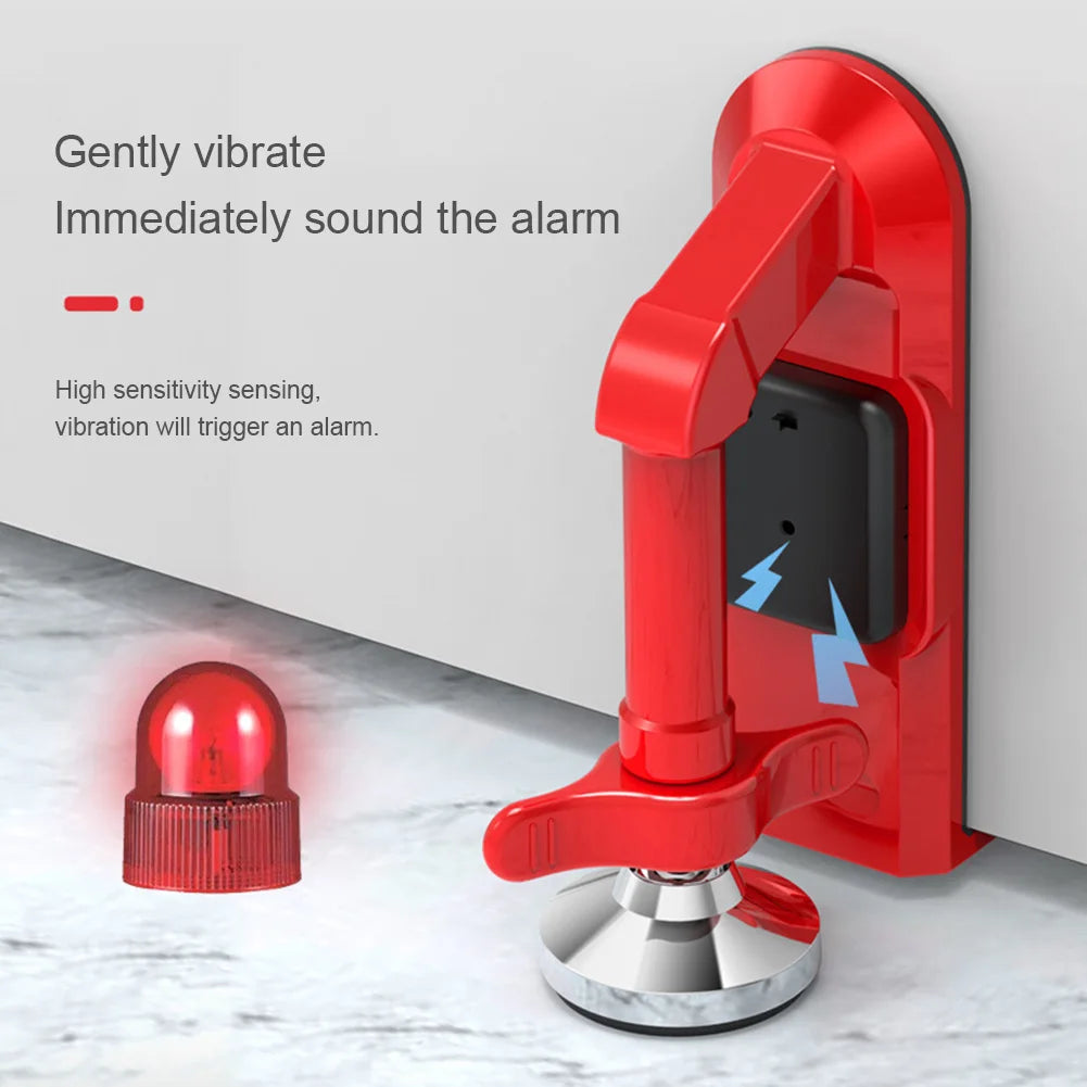 Portable Door Stopper with Alarm – Travel Security & Anti-Theft Device