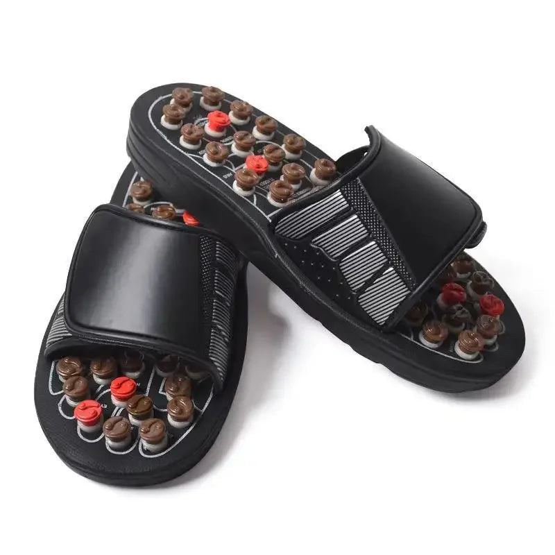 Acupressure Massage Slippers – Rotating Foot Therapy Shoes