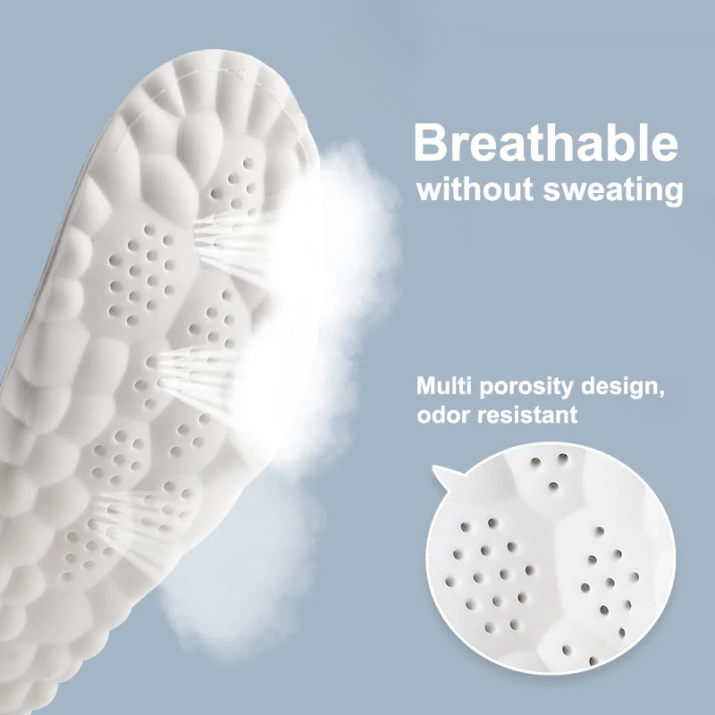 Ultra-Soft Shock-Absorbing Sport Insoles with Arch Support
