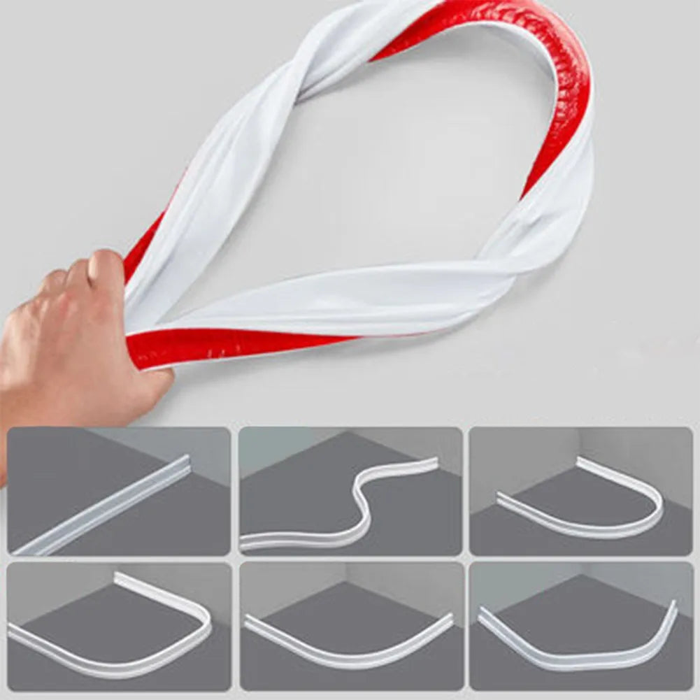 Flexible Silicone Water Barrier – Shower & Kitchen Waterproof Strip