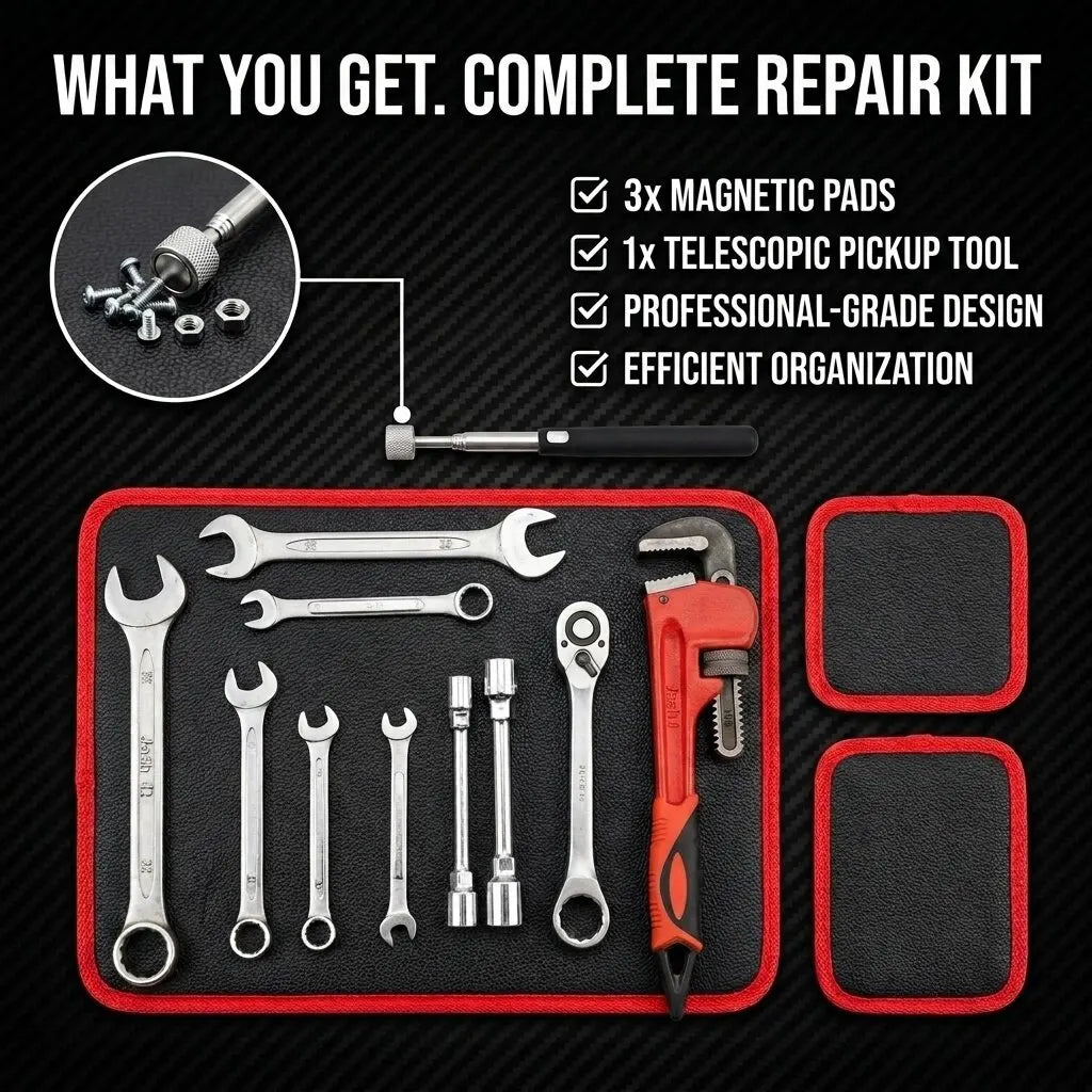 Magnetic Tool Mat – Flexible Workshop Tool & Parts Organizer