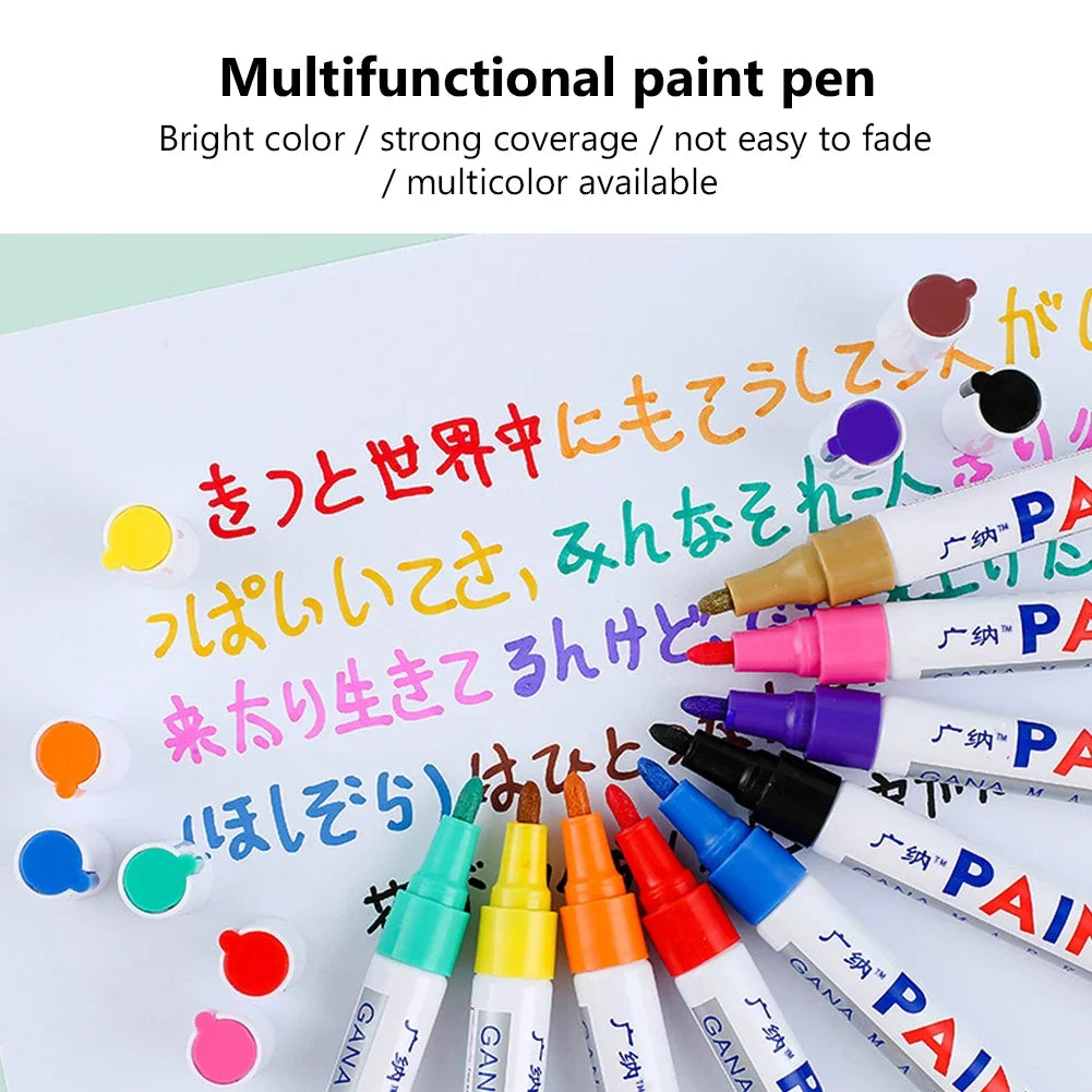 Write on Anything — Waterproof Paint Marker Set (12 Colors)