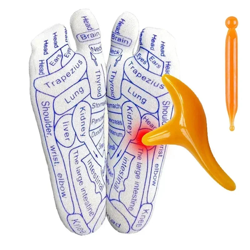 Acupressure Reflexology Massage Socks – Foot Therapy & Relaxation Set