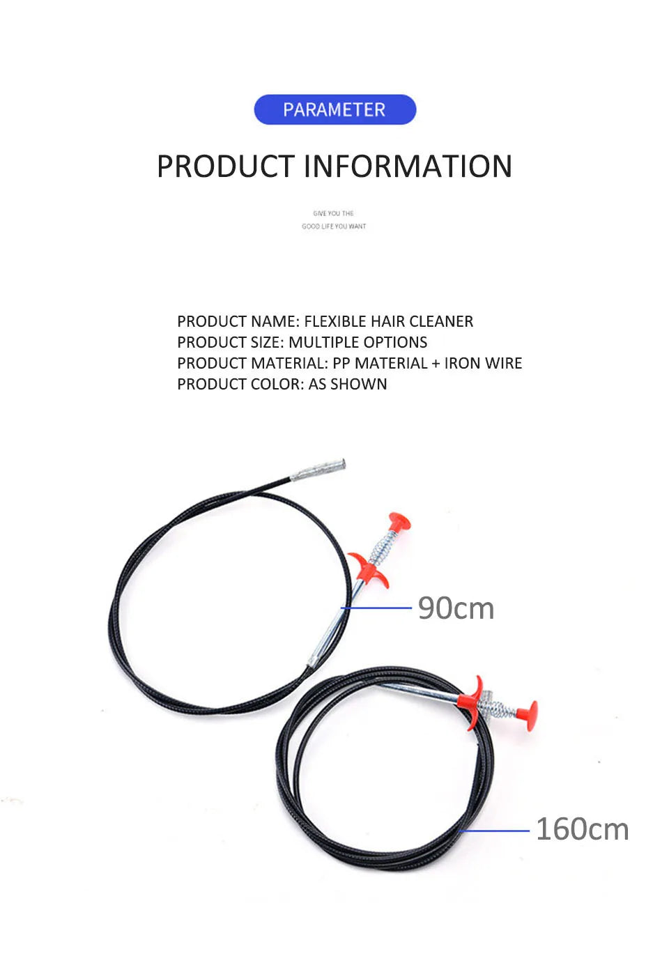 90cm/35.4 in Flexible Sink & Drain Grabber Tool – Long Reach Claw for Easy Blockage Removal