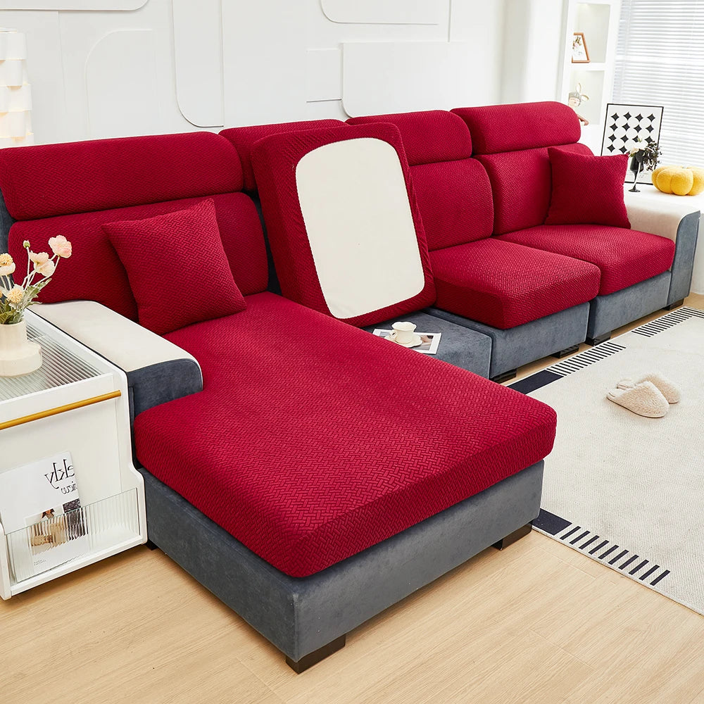 Stretch Jacquard Sofa Cover – Soft, Snug, and Stylish Protection