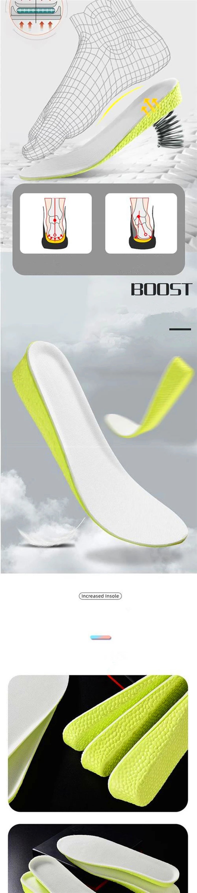 Adjustable Height Increase Insoles – Comfortable & Breathable Shoe Inserts (1.5cm-3.5cm)
