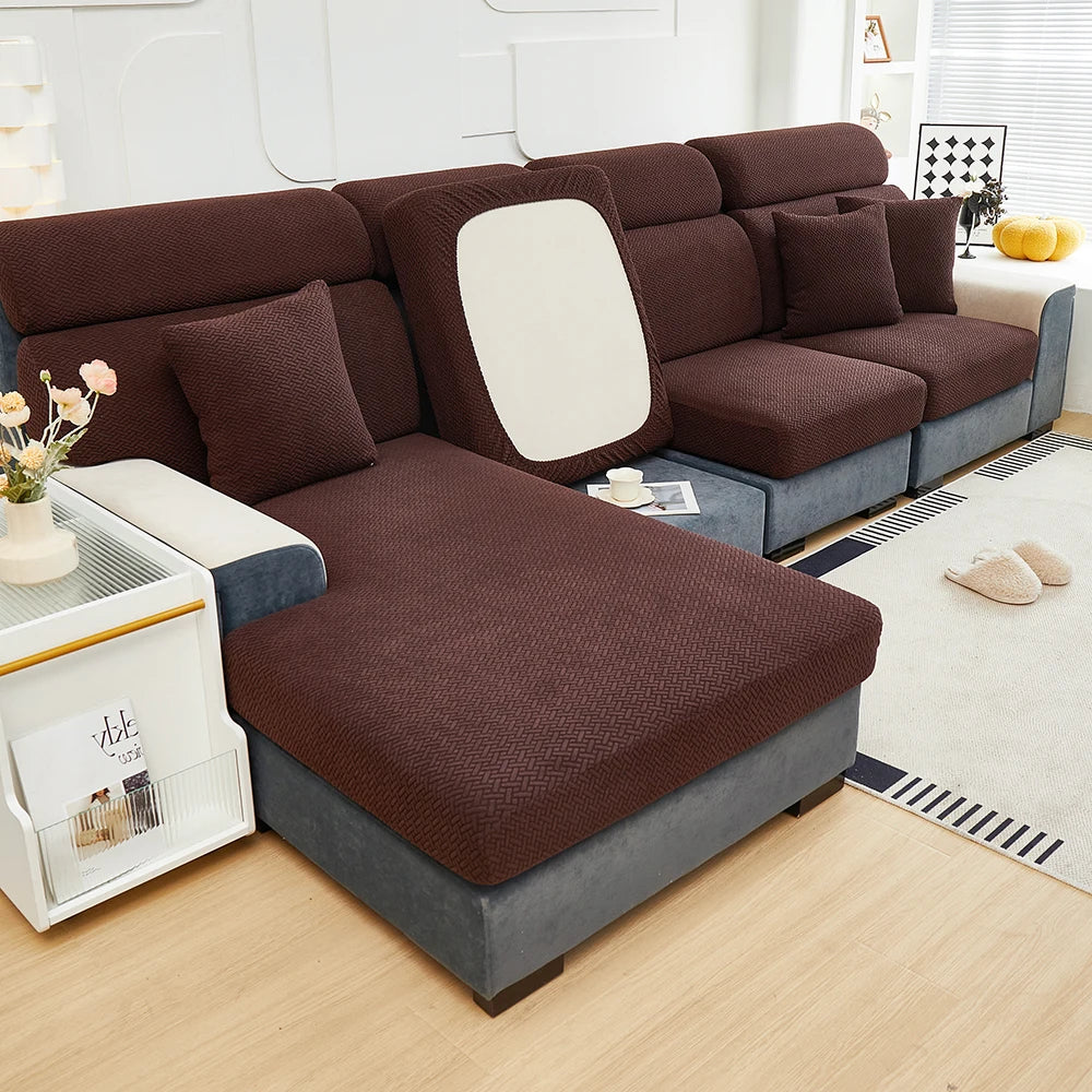 Stretch Jacquard Sofa Cover – Soft, Snug, and Stylish Protection