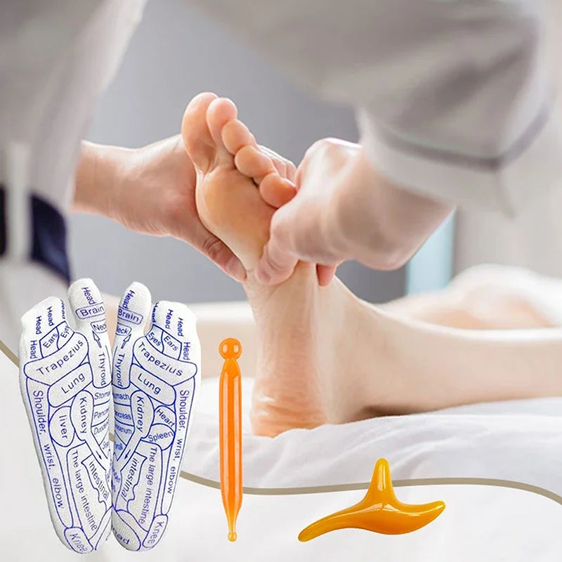 Acupressure Reflexology Massage Socks – Foot Therapy & Relaxation Set
