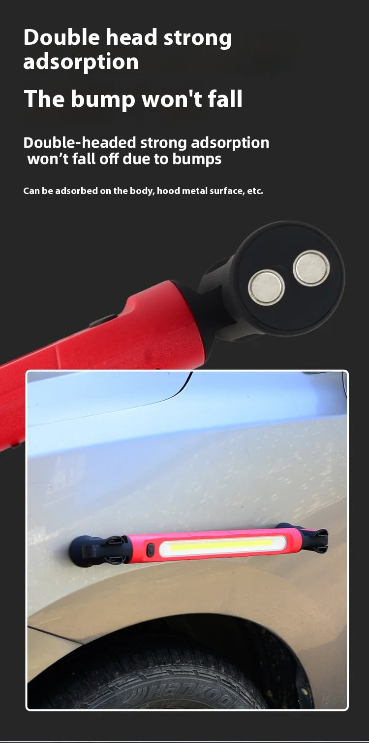 Rechargeable Magnetic COB Work Light – 360° Rotating LED Inspection Lamp