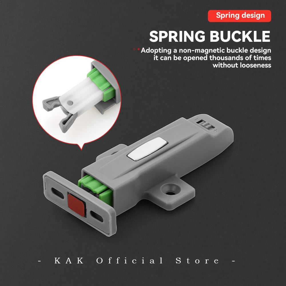 5-Pack Push-to-Open Cabinet Latches – Adjustable Hidden Door Catch