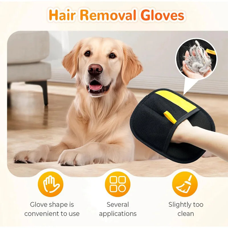 Reusable Pet Hair Removal Glove – For Clothes, Furniture & More