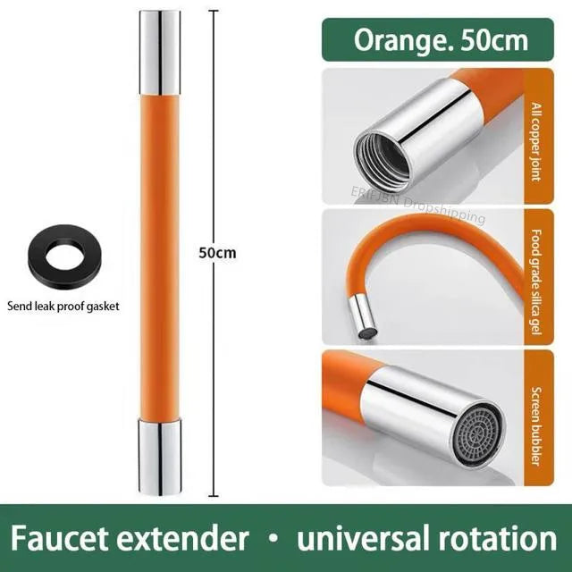 360° Rotating Flexible Faucet Extender with Universal G1/2 Connector