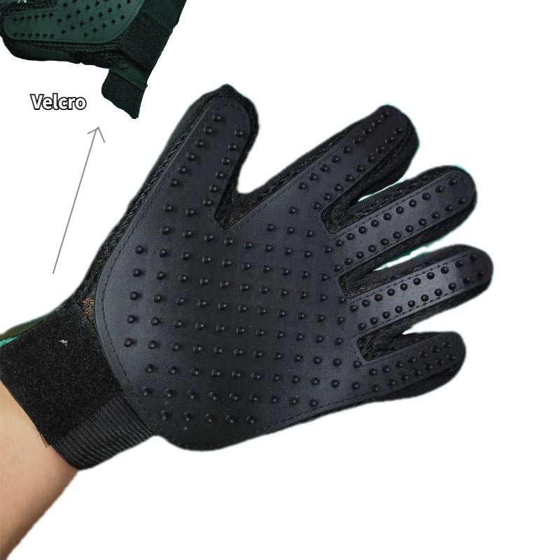 Pet Grooming Glove – Gentle Deshedding and Massage Glove for Cats & Dogs