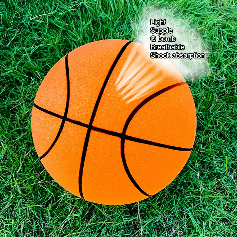 Kids Indoor Silent Basketball - High-Resilience Foam Ball