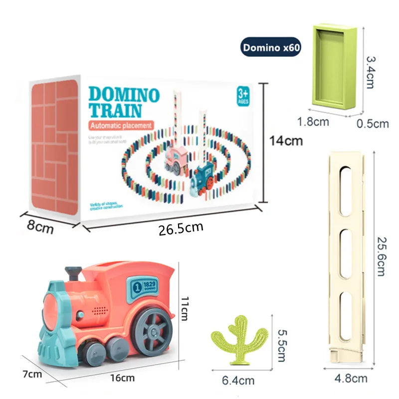 Domino Domino Mini Train Fun Automatic Placement Building Block Children's Electric Puzzle Toy Car