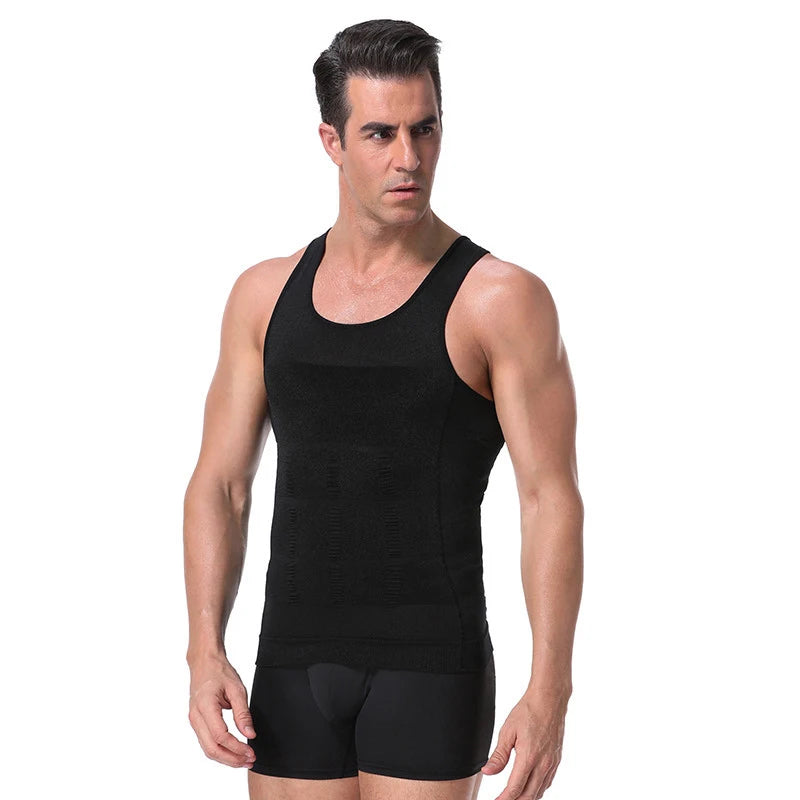 Men's Compression Shaper Vest – Slimming Body Tummy Control Shirt