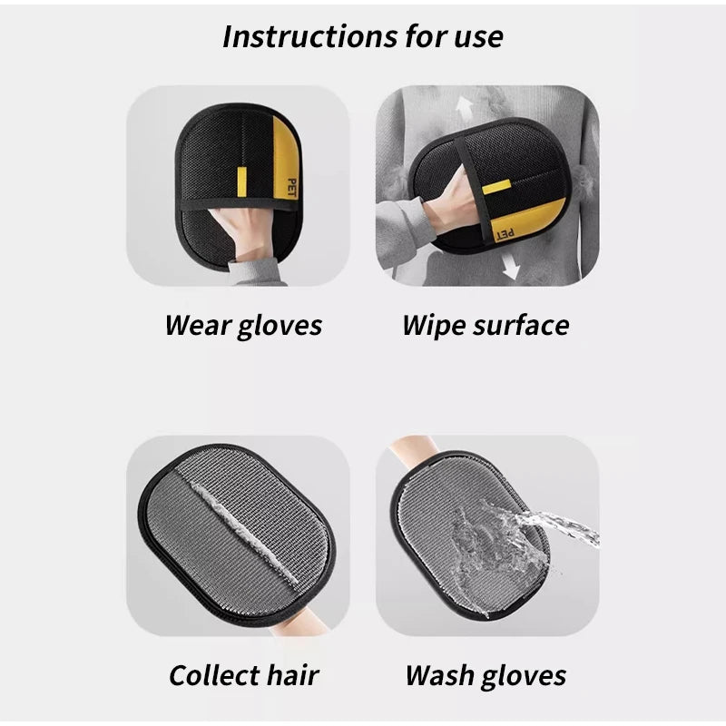 Reusable Pet Hair Removal Glove – For Clothes, Furniture & More