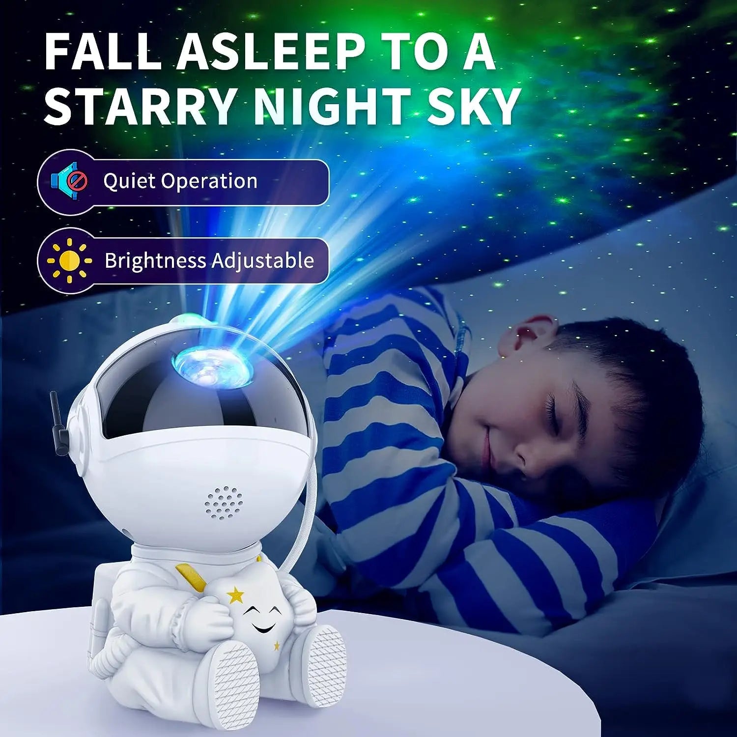 Astronaut Galaxy Star Projector Night Light – LED Nebula Ceiling Lamp