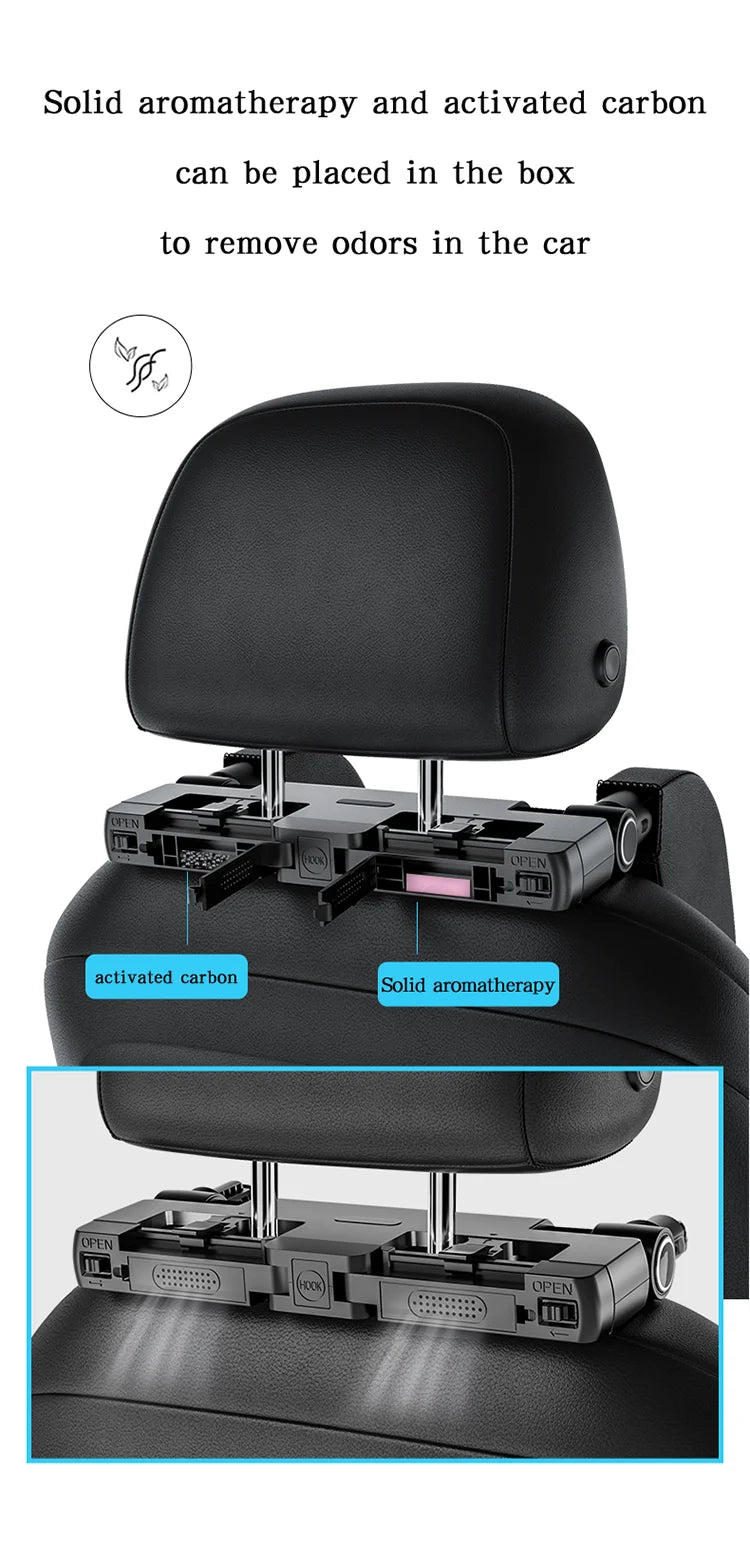 Adjustable 180° Car Seat Headrest Pillow with Memory Foam Support