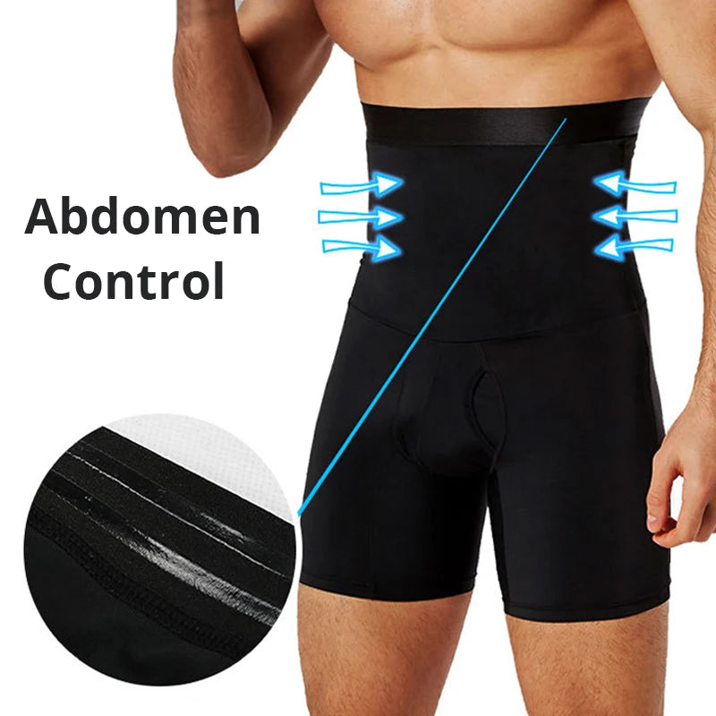 Men's High-Waisted Tummy Control Shaper Shorts