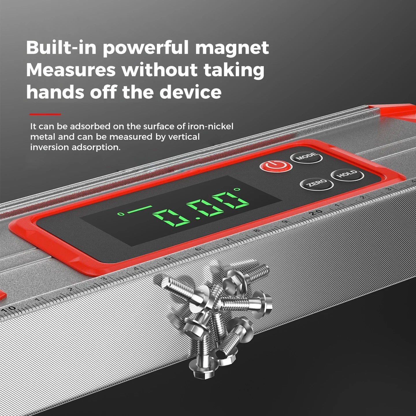 Pro Digital Magnetic Spirit Level – LED Angle Finder(20/30/40 cm | 8″/12″/16″)
