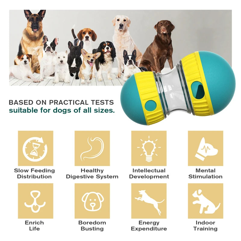 Interactive Dog Puzzle Feeder Ball – Slow Feeder & Mental Stimulation Toy