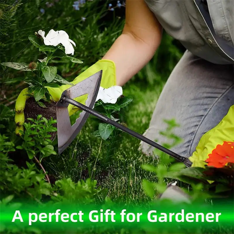 Heavy-Duty Hollow Steel Hand Hoe – Garden & Farm Weeding Tool