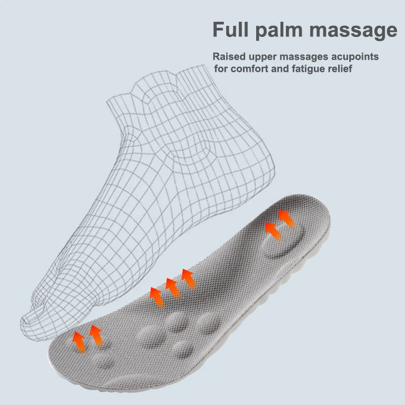 Ultra-Soft Shock-Absorbing Sport Insoles with Arch Support