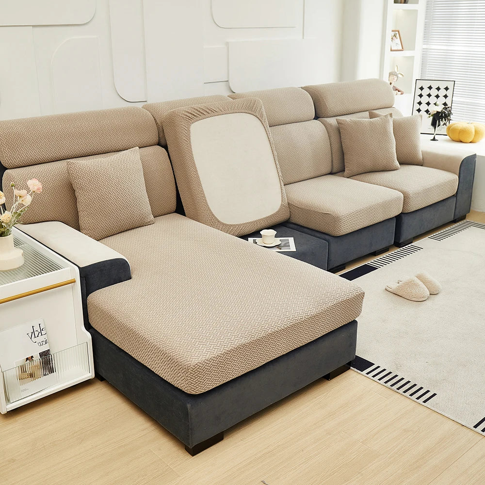 Stretch Jacquard Sofa Cover – Soft, Snug, and Stylish Protection