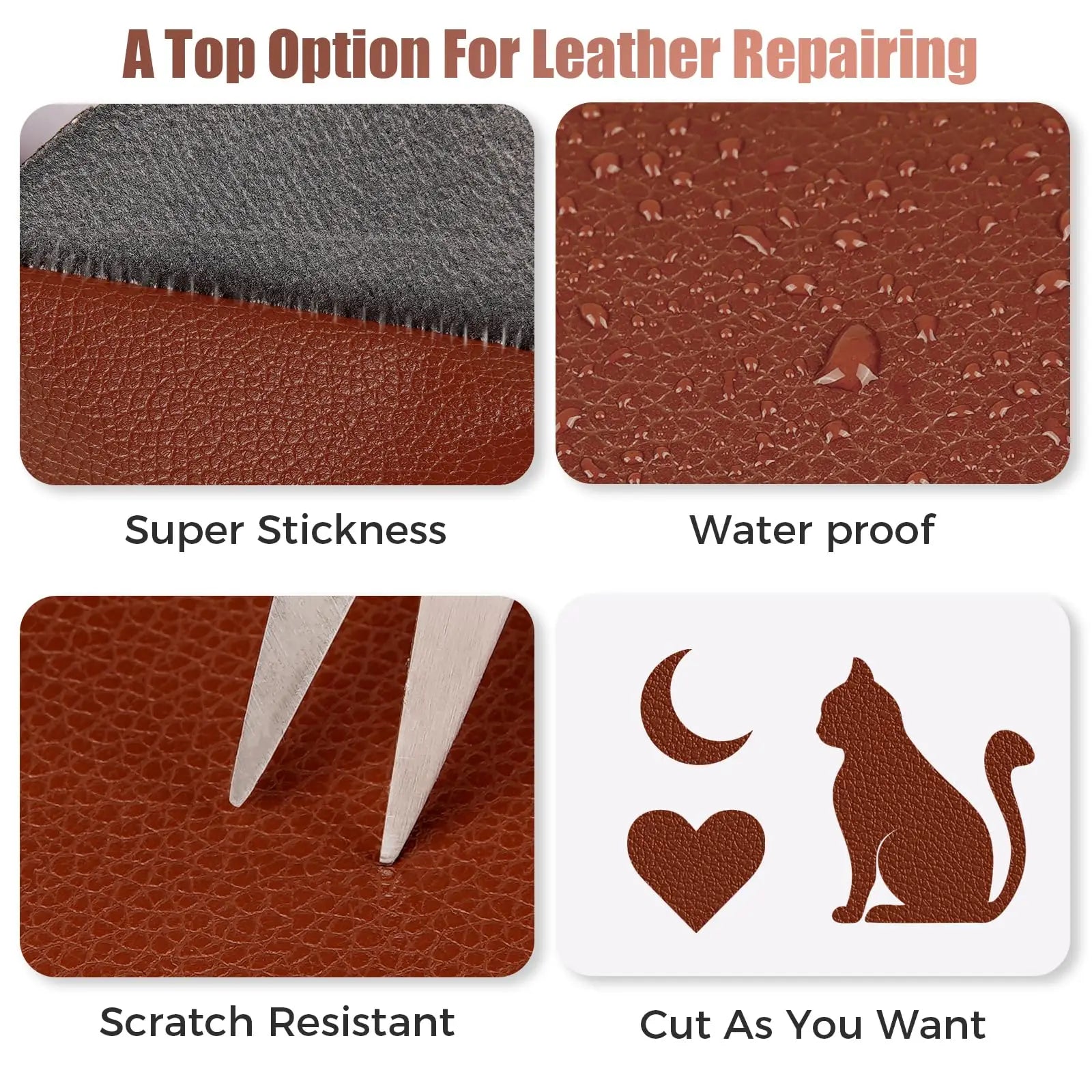 Self-Adhesive Leather Repair Patch – Easy Fix for Sofas, Chairs, Bags & More