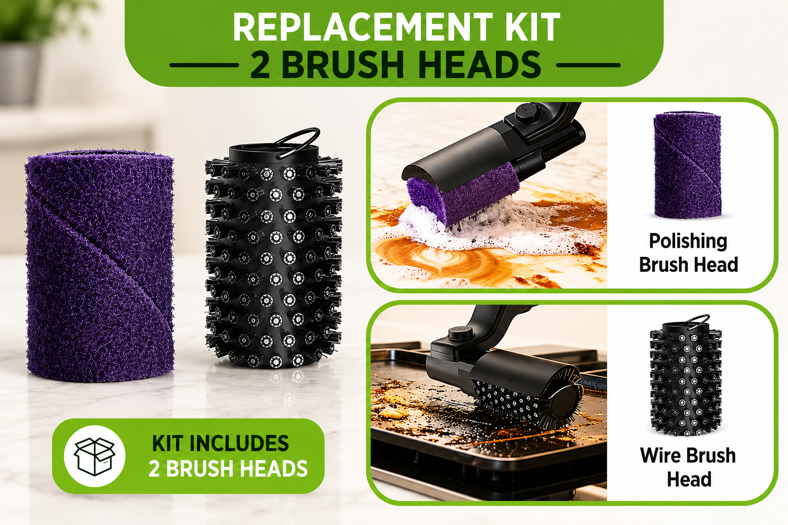 Electric BBQ Grill Brush – Rechargeable 3-Speed Grill Cleaner with Adjustable Head