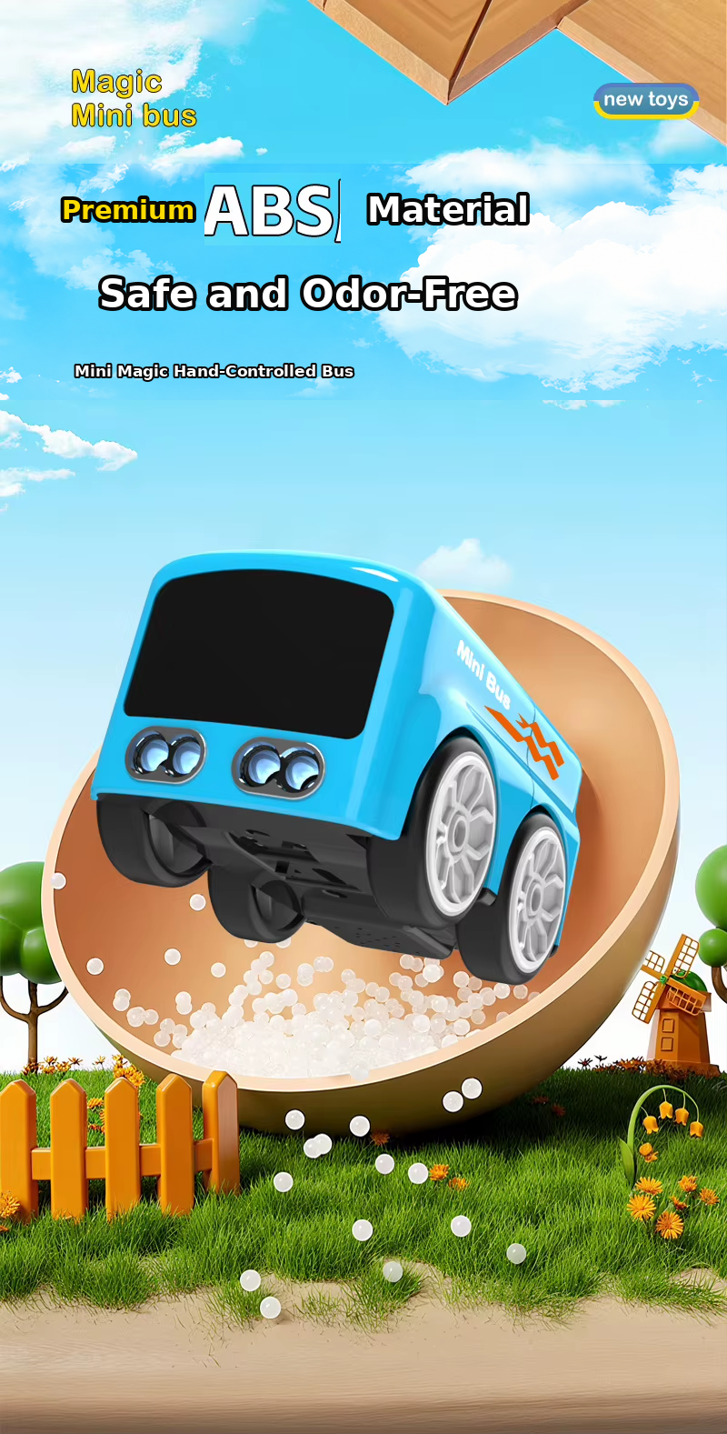 Gesture Sensing Mini Bus – Remote Control & Obstacle Avoidance Toy