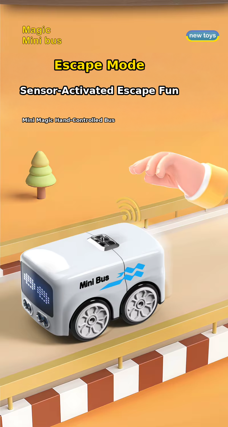 Gesture Sensing Mini Bus – Remote Control & Obstacle Avoidance Toy