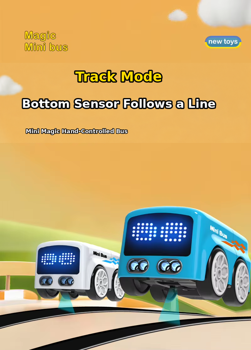 Gesture Sensing Mini Bus – Remote Control & Obstacle Avoidance Toy
