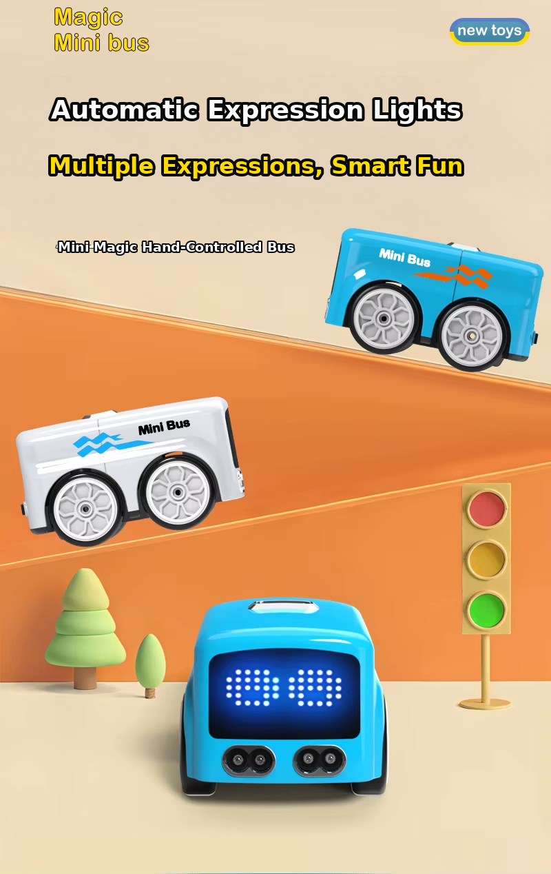 Gesture Sensing Mini Bus – Remote Control & Obstacle Avoidance Toy