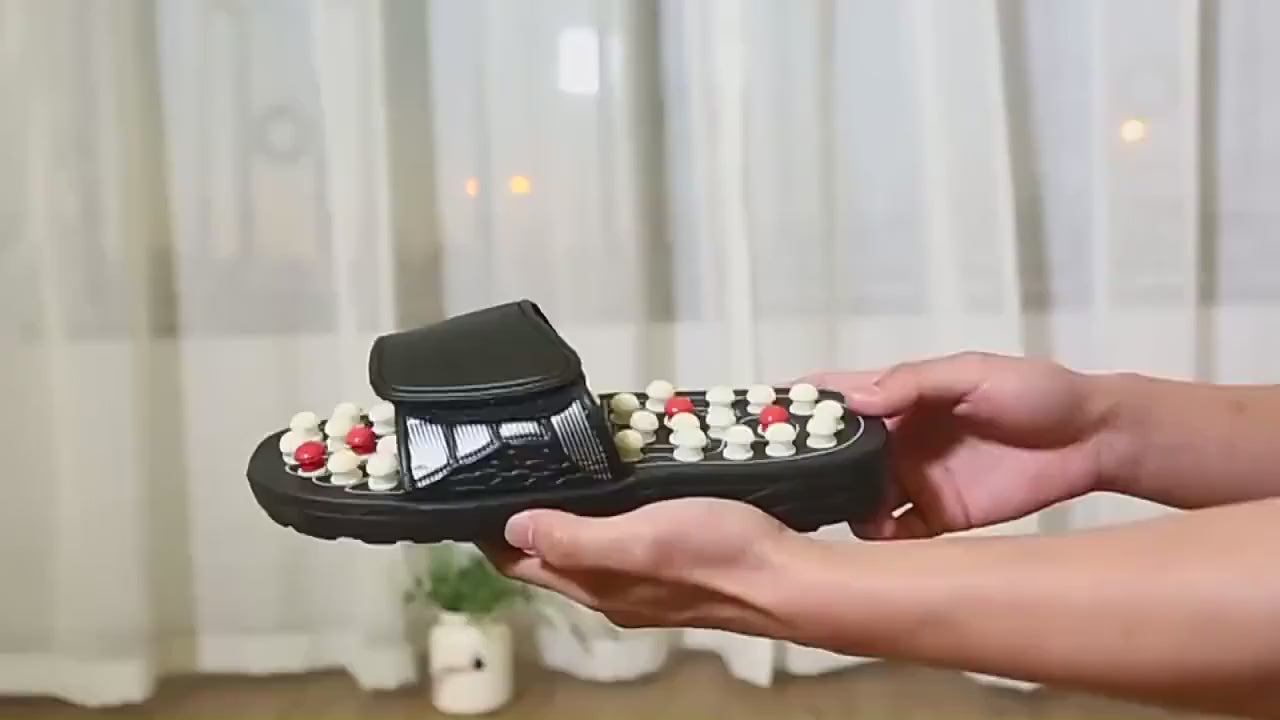 Acupressure Massage Slippers – Rotating Foot Therapy Shoes