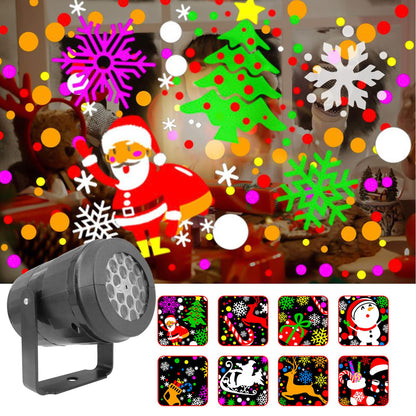 USB Christmas Projector Light – Snowflake or 16 Patterns Options