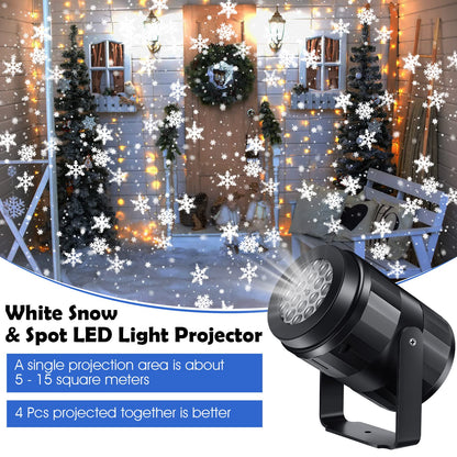 USB Christmas Projector Light – Snowflake or 16 Patterns Options