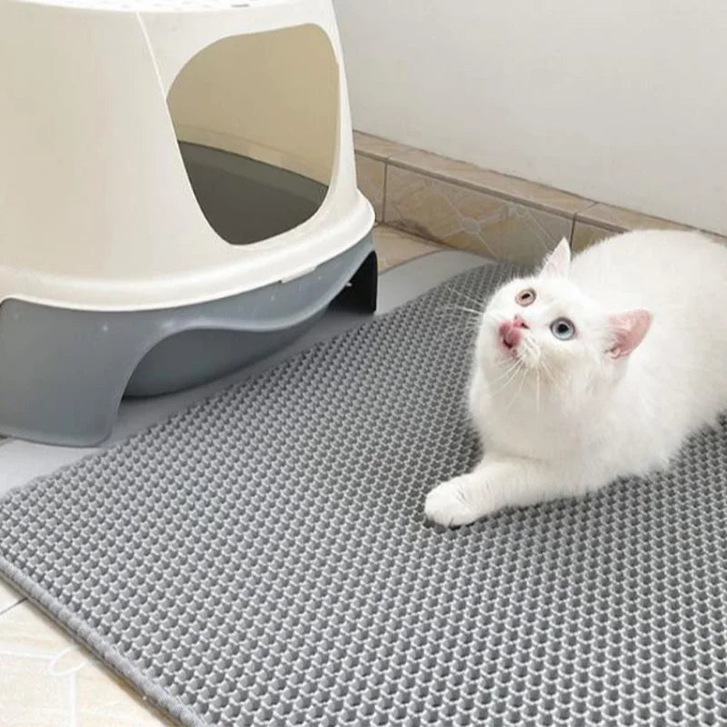 Double-Layer Cat Litter Trapping Mat – Waterproof & Easy to Clean