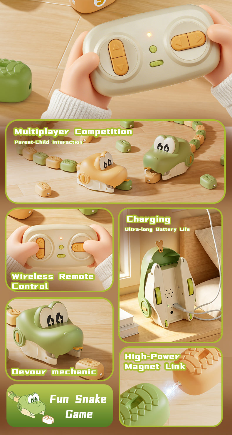Remote Control Snake Game – Rechargeable Multiplayer Eating Challenge